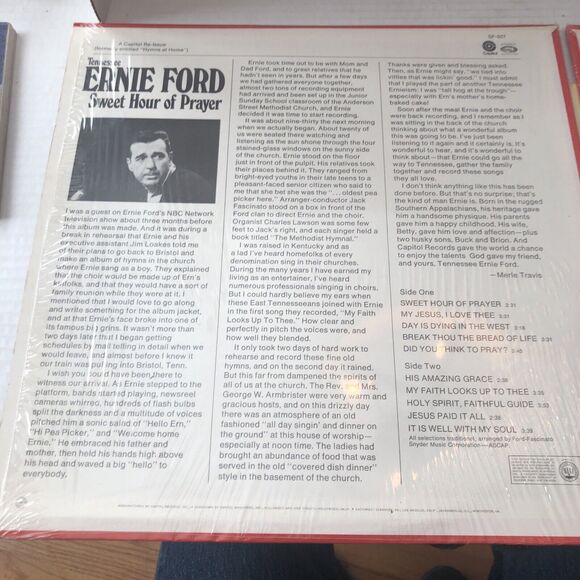 Tennessee Ernie Ford ‎/ Sweet Hour Of Prayer (Vinyl LP) Capitol SF-507 EX - Picture 2 of 5